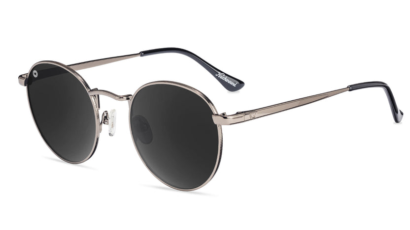 Love & Haights Sunglasses with Black Frames and Polarized Black Lenses, Flyover