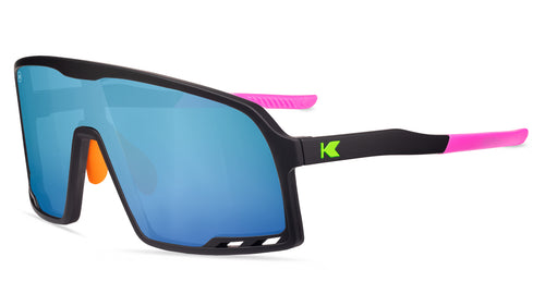 Knockaround Hang Time Campeones Sport Sunglasses with polarized blue lenses, Flyover