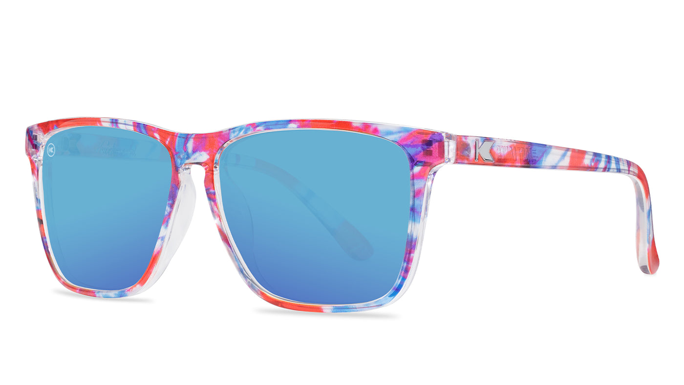 Live Free or Tye-Dye Fast Lanes Sunglasses, Threequarter