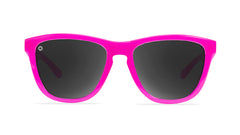 Sunglasses with Malibu Pink Frames and Polarized Smoke Lenses, Front