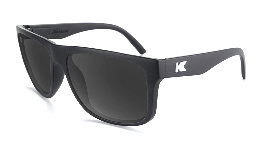 Large matte black  sunglasses with black lenses