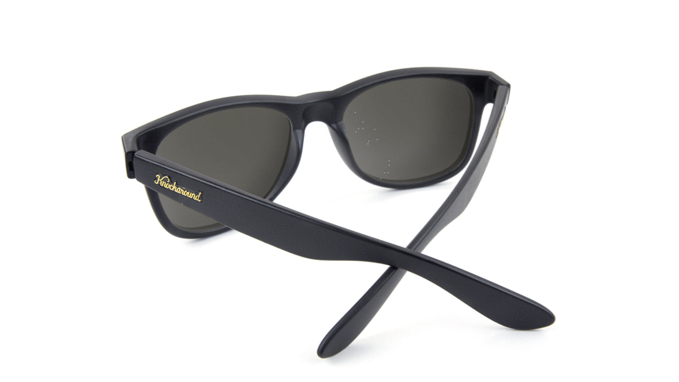 Fort Knocks Sunglasses with Matte Black Frames and Black Smoke Lenses, Back