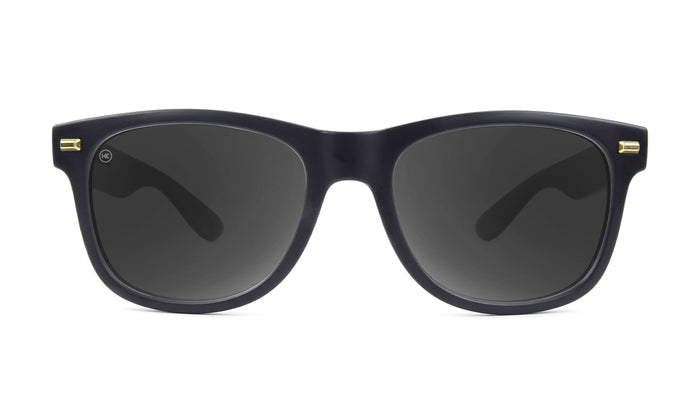 Fort Knocks Sunglasses with Matte Black Frames and Black Smoke Lenses, Front
