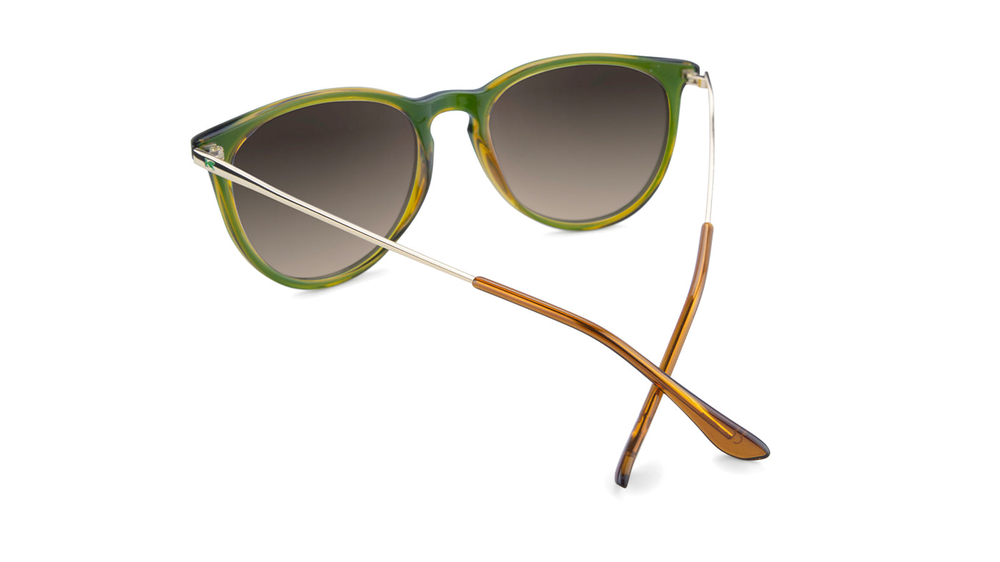 Sunglasses Green Frame and Polarized Amber Lenses, Back