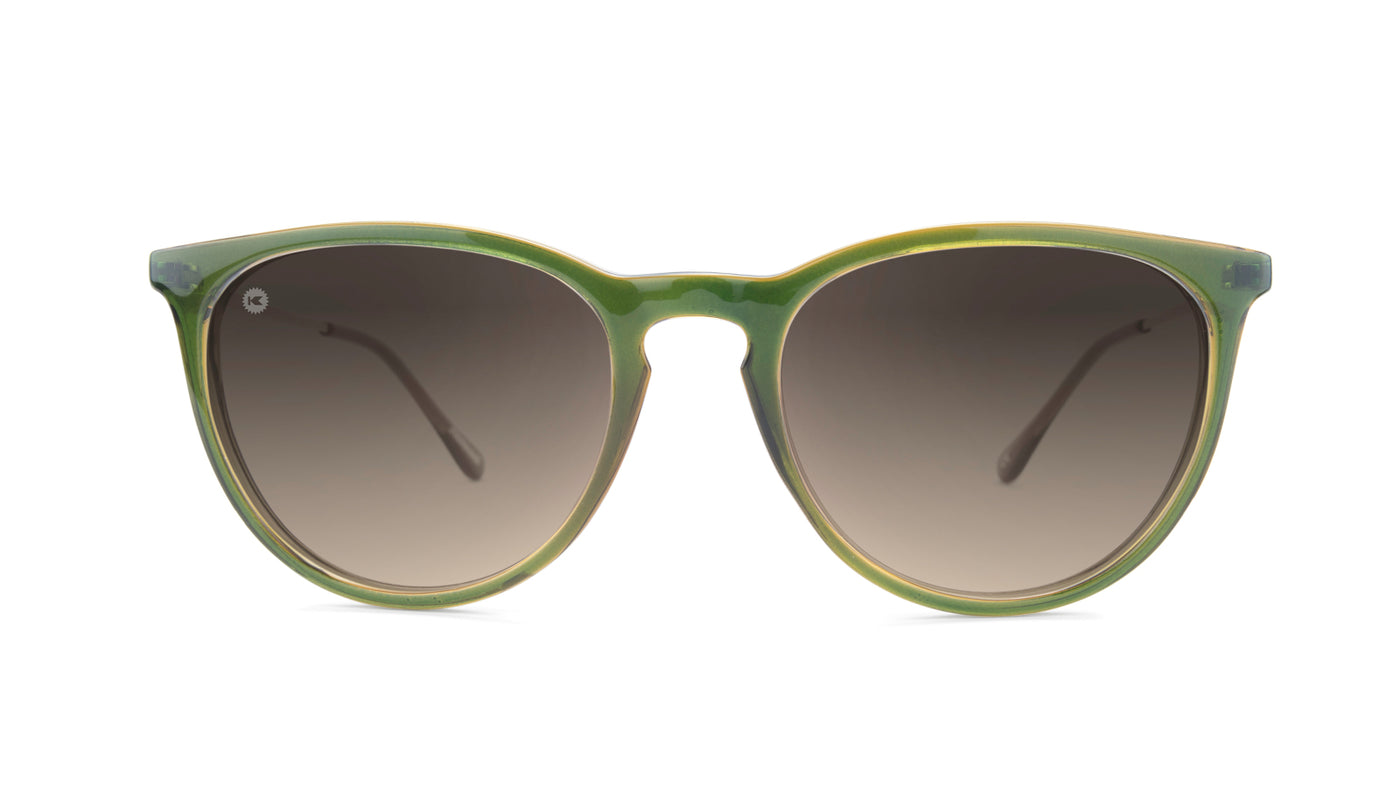 Sunglasses Green Frame and Polarized Amber Lenses, Front