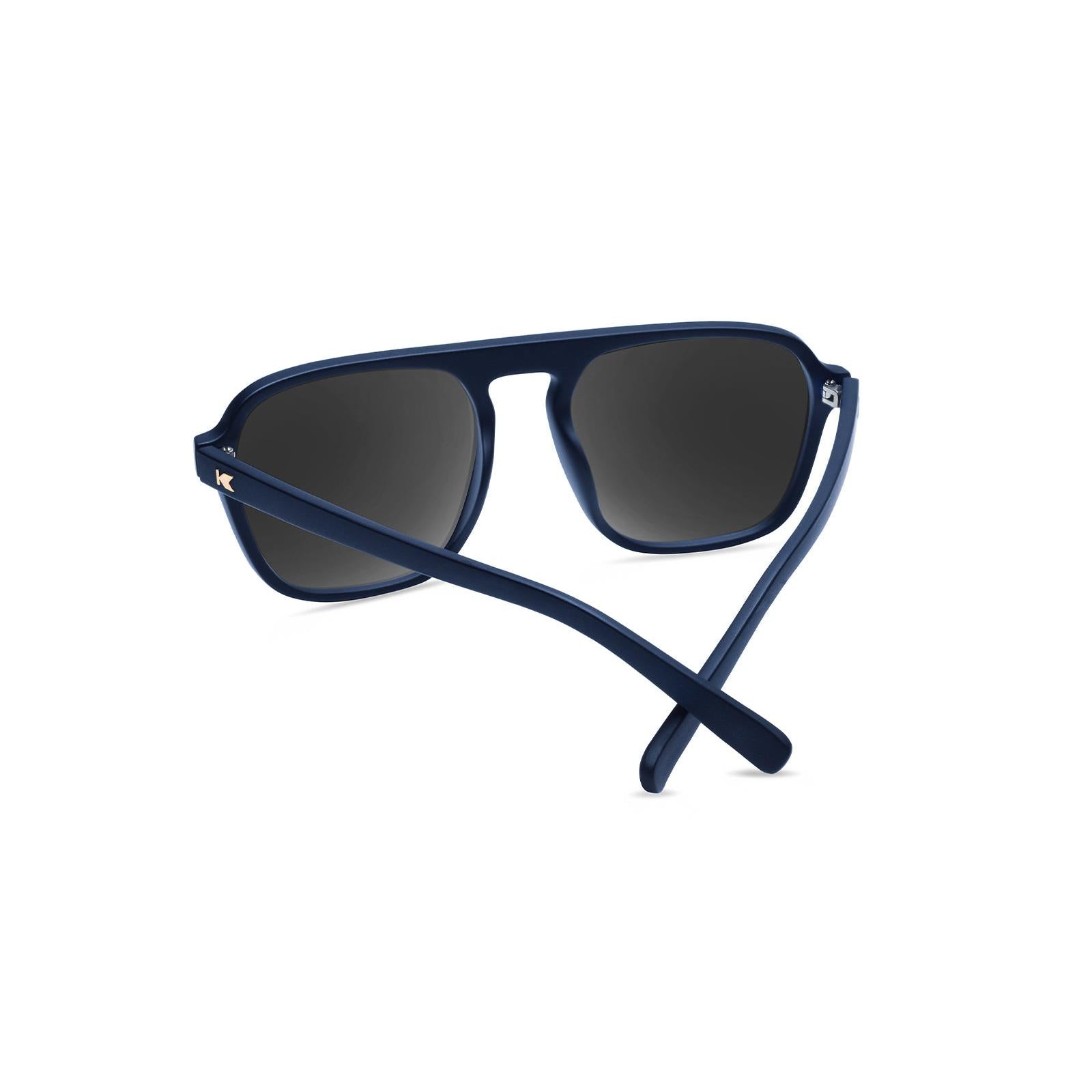 Affordable Trendy Retro Navy Blue Polarized Sunglasses w/ Mint Lenses