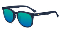 Blue Sunglasses with Polarized Green Lenses