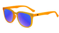 Knockaround Neon Orange Sunglasses with Polarized Blue Lenses, Flyover