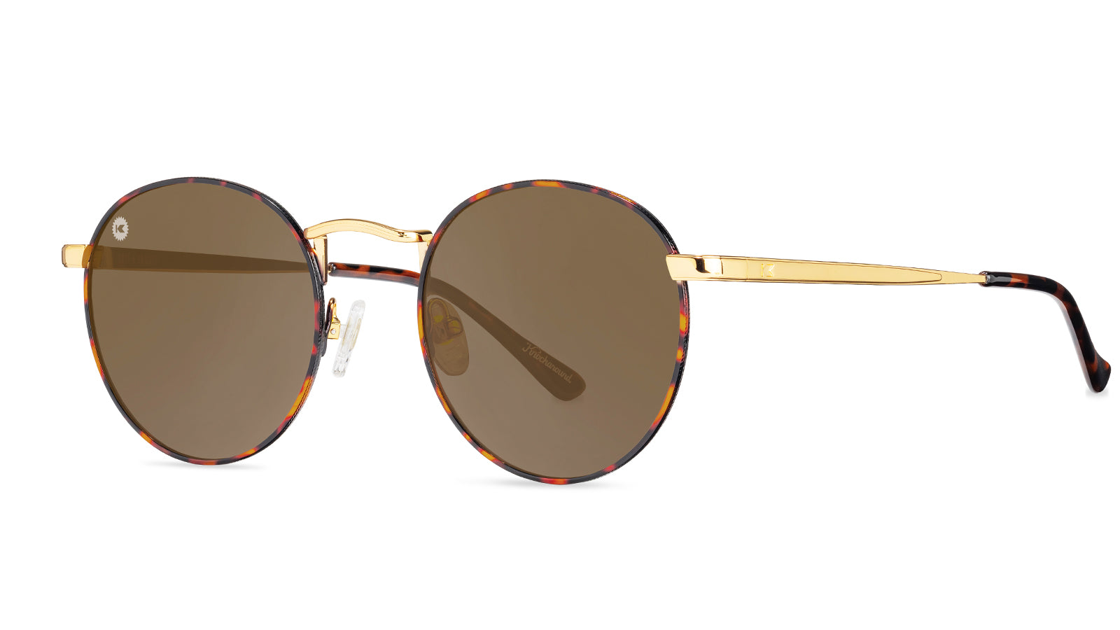Love & Haights Sunglasses with Multicolor Frames and Polarized Amber Lenses, Threequarter