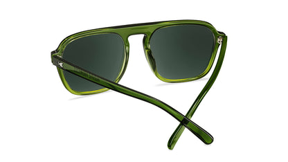 Green Sunglasses with Polarized Green Lenses