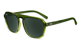 Green Sunglasses with Polarized Green Lenses