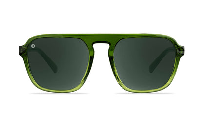 Green Sunglasses with Polarized Green Lenses