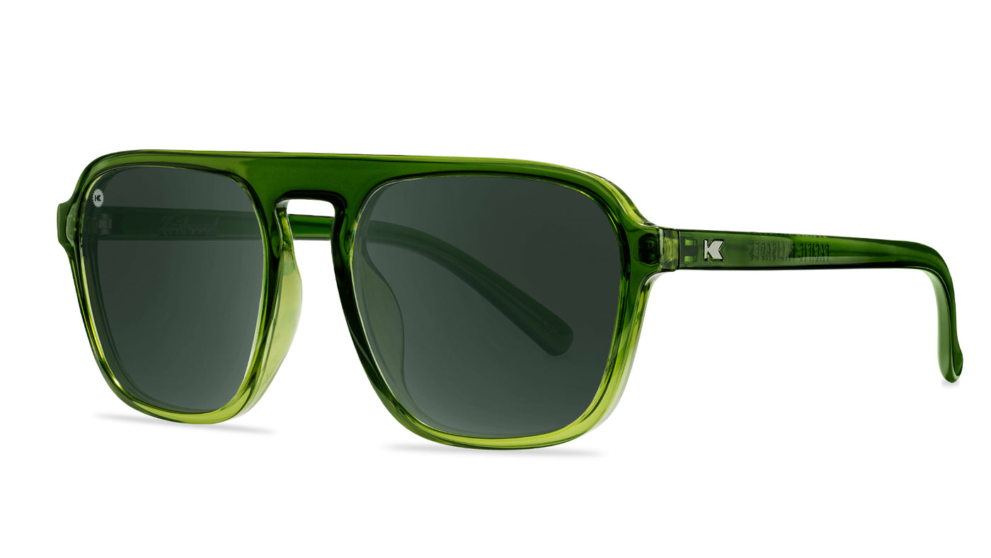 Green Sunglasses with Polarized Green Lenses