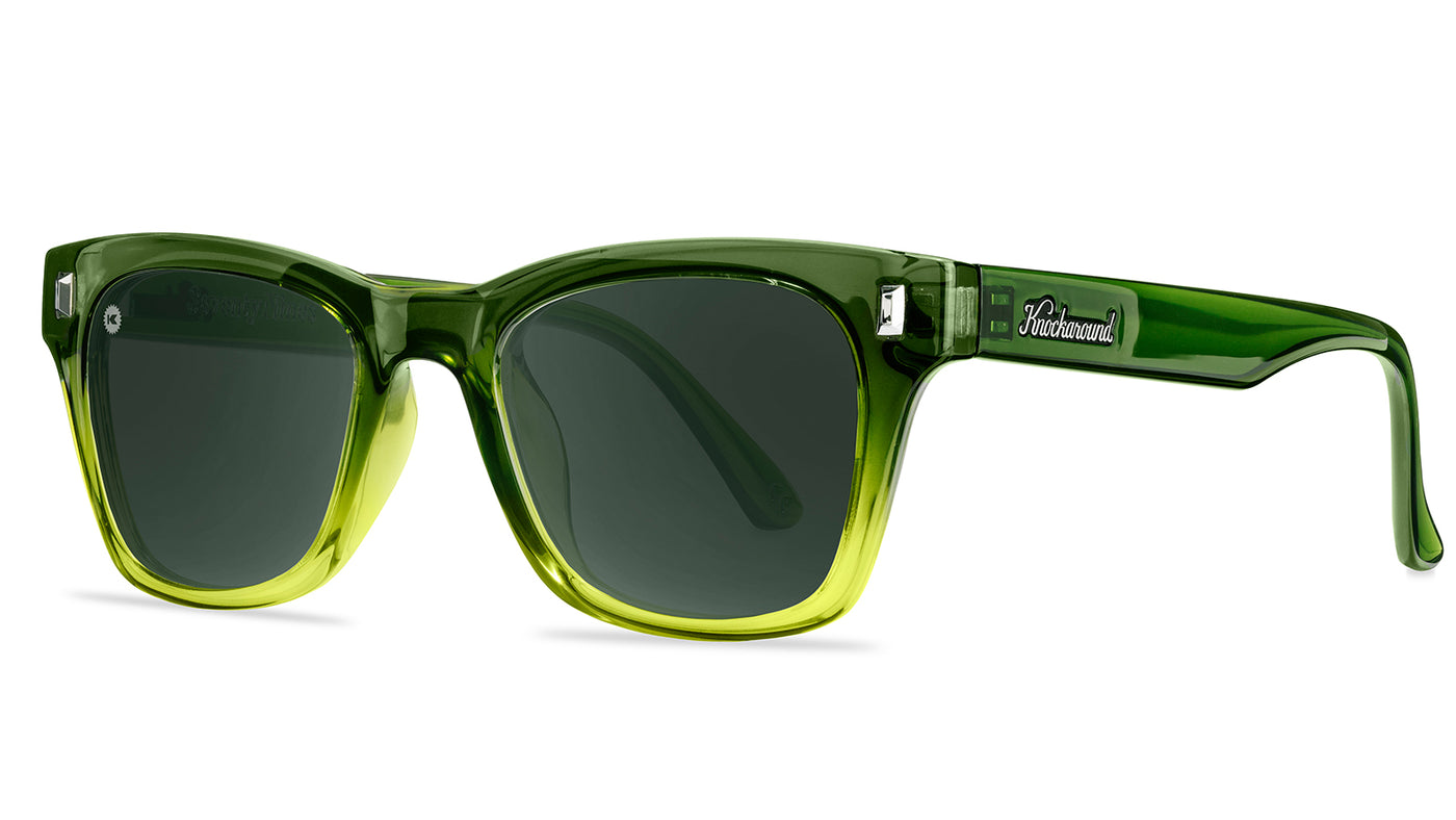 Green Sunglasses with Polarized Green Lenses