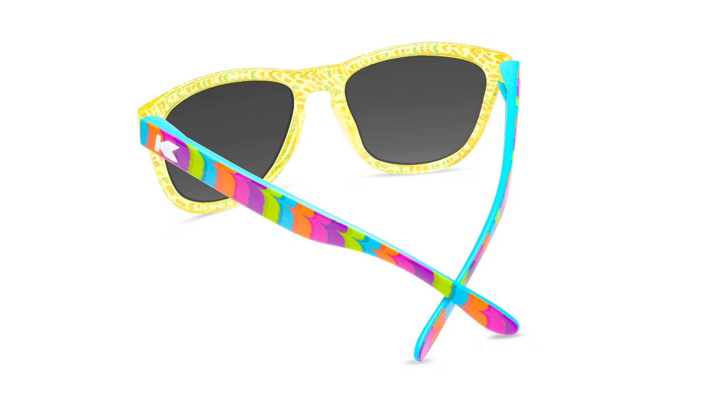 Kids Sunglasses with Multicolor Frame and Polarized Yellow Lenses, Back
