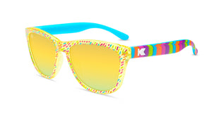 Kids Sunglasses with Multicolor Frame and Polarized Yellow Lenses, Flyover