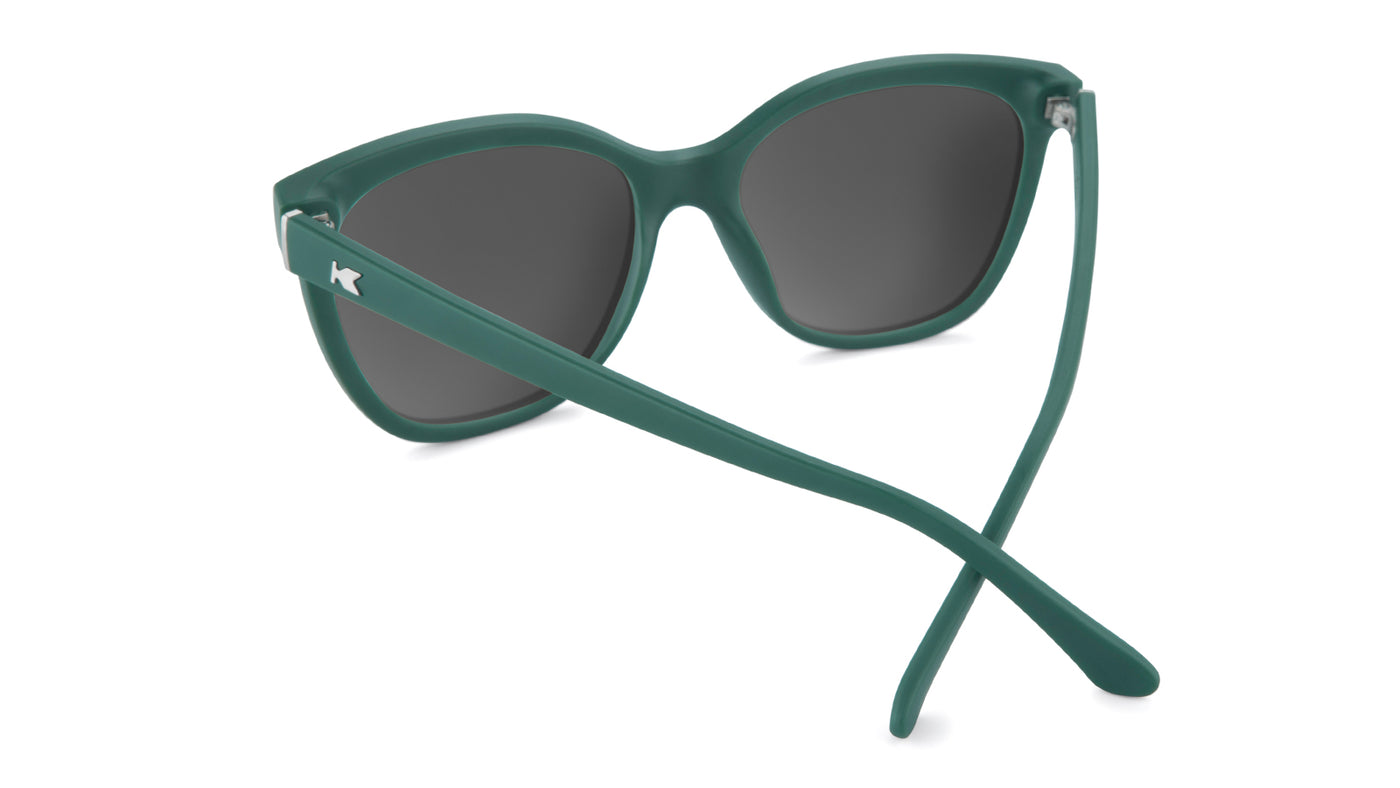 Sunglasses with Green Frames and Polarized Green Lenses, Back