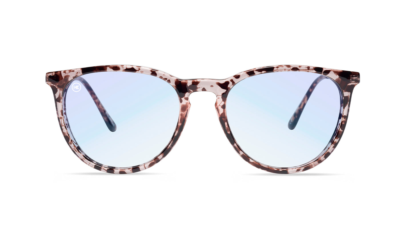 Sunglasses with Rebel Rose Frames and Clear Blue Light Blocking Lenses, Frontr