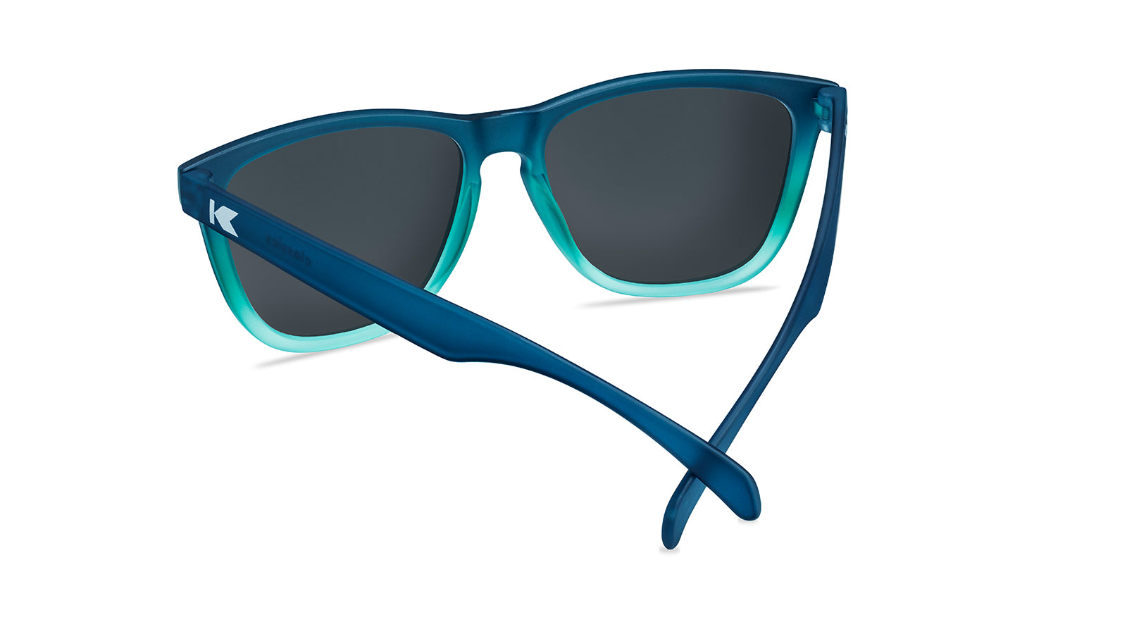 Blue Sunglasses with Polarized Black Smoke Lenses
