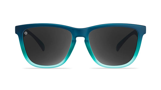 Blue Sunglasses with Polarized Black Smoke Lenses
