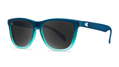 Blue Sunglasses with Polarized Black Smoke Lenses