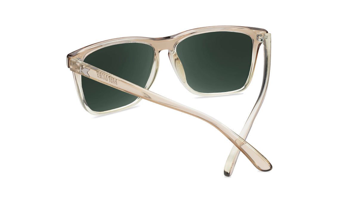 Sunglasses with San Dune Frames and Polarized Green Lenses, Back