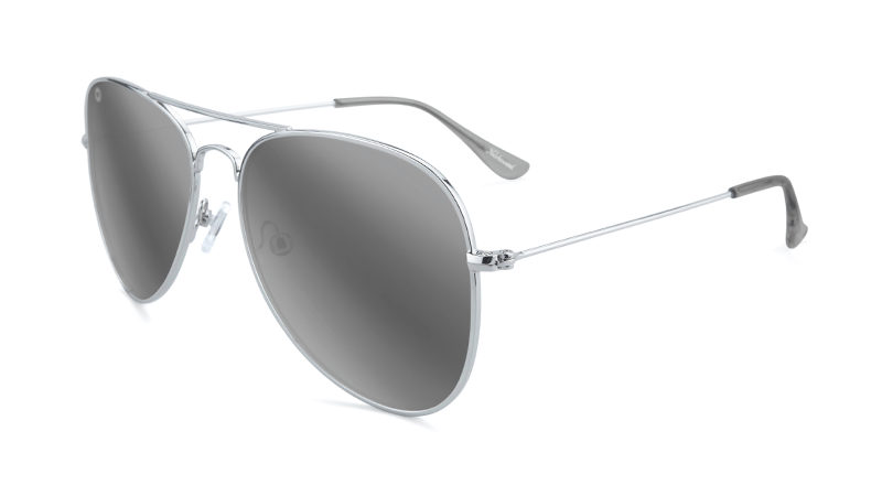 Silver Aviators with silver lenses