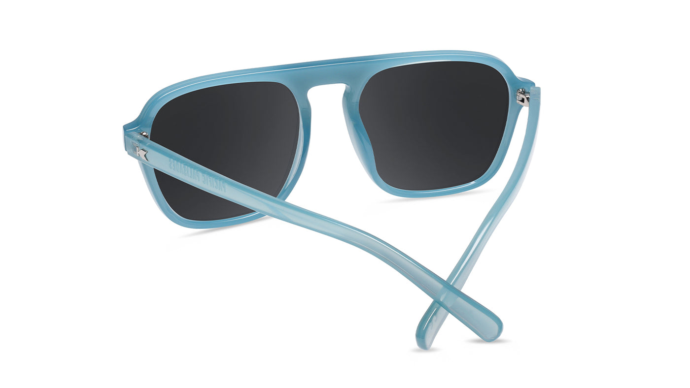 Sunglasses with Blue Frames and Polarized Blue Lenses, Back