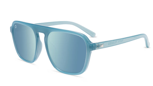 Sunglasses with Blue Frames and Polarized Blue Lenses, Flyover