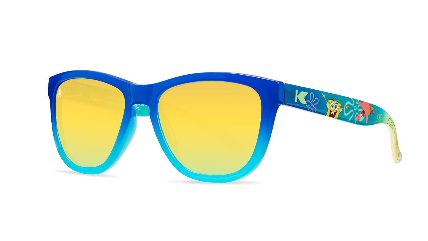 SpongeBob SquarePants Premiums Sunglasses with polarized yellow lenses, threequarter