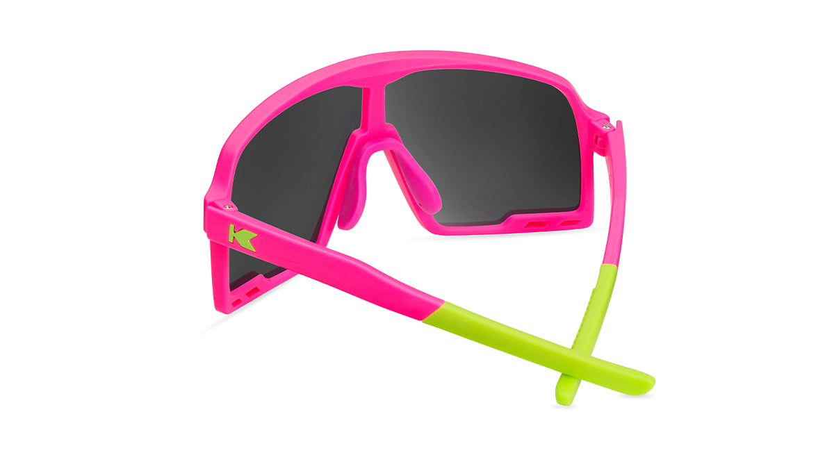 Kids Sunglasses with Hot Pink Frames and Red Sunset Lenses, Back
