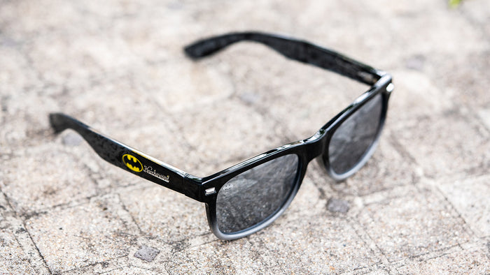 Knockaround Batman Fort Knocks Sunglasses with polarized silver lenses, lifestyle