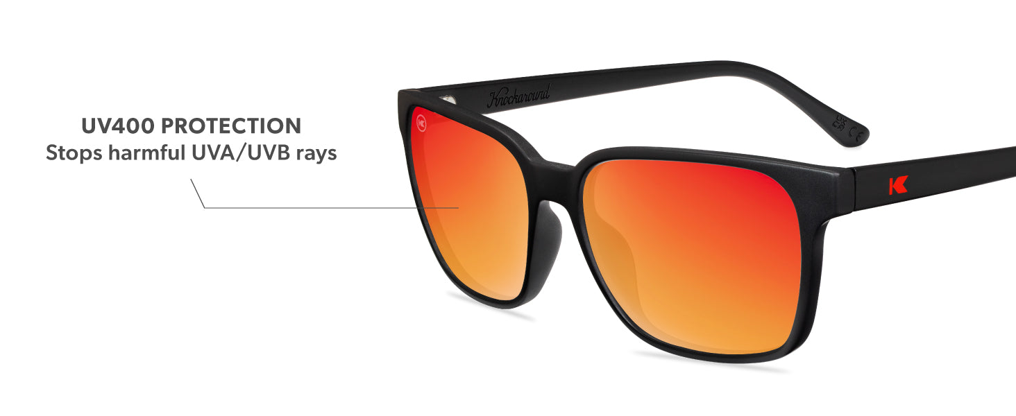 自然の美　ウルフェナイト　393ct Day Trips Square Sunglasses Polarized UV400 | Knockaround Sunglasses