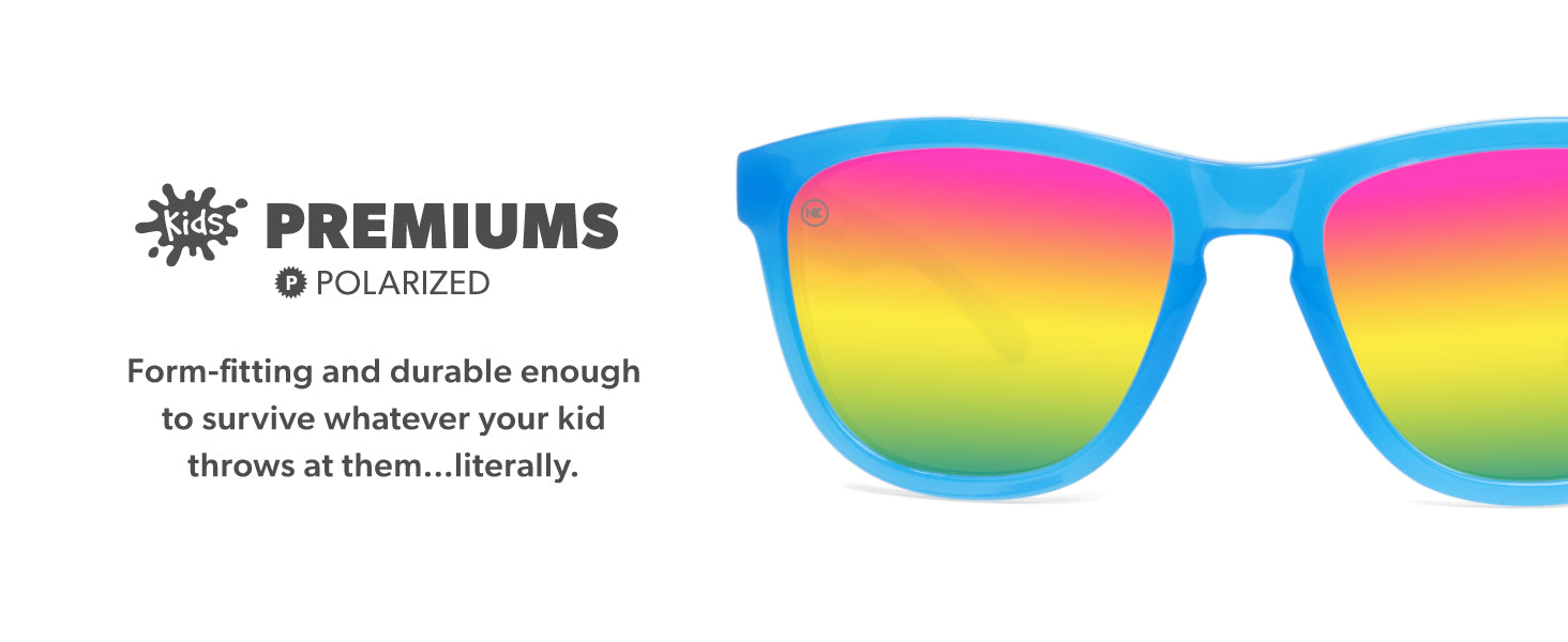 Kids Premiums Frame Features: polarized lenses, comfortable fit