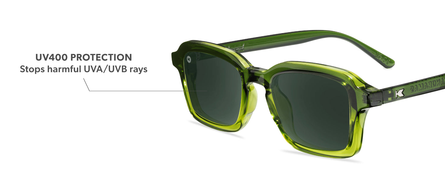 レア♡グリーンマグネサイトパームNo.1632 Panoramas Rectangle Polarized Sunglasses for Men & Women | Knockaround