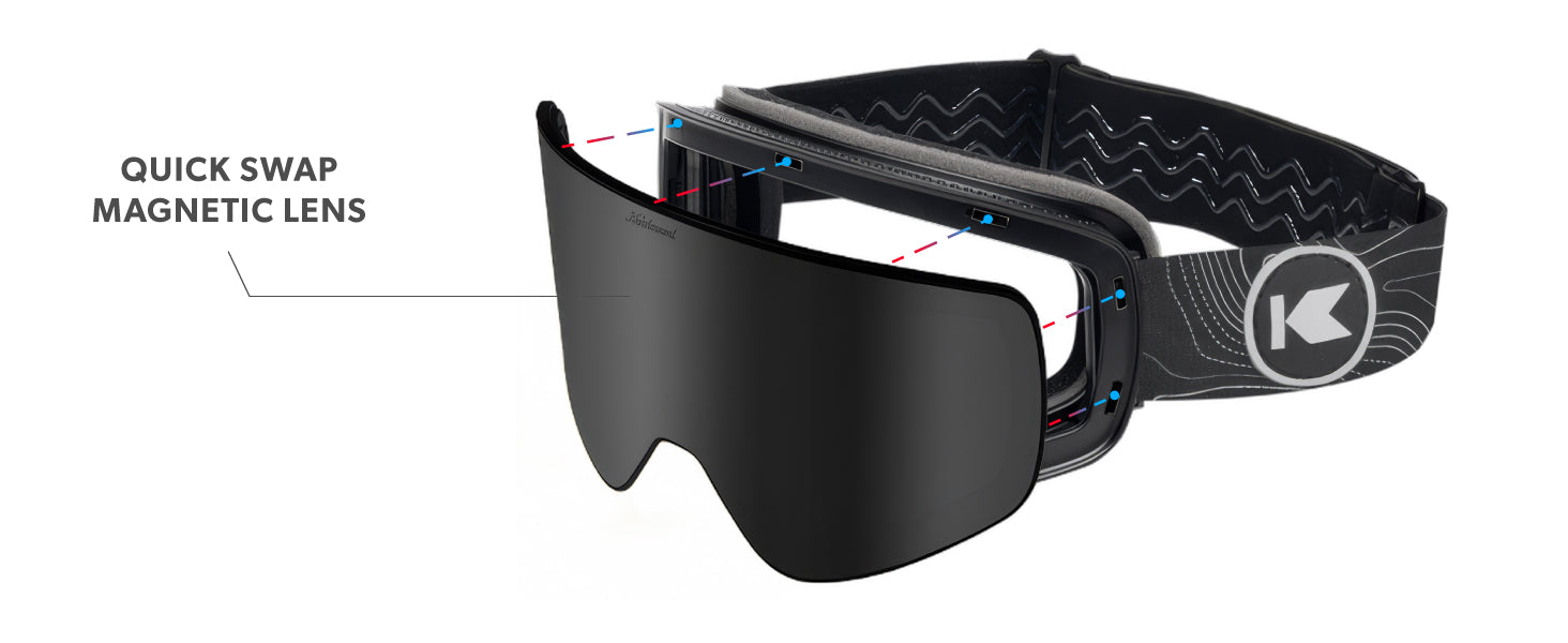 Slingshots Snow Goggles. Quick swap magnetic lens
