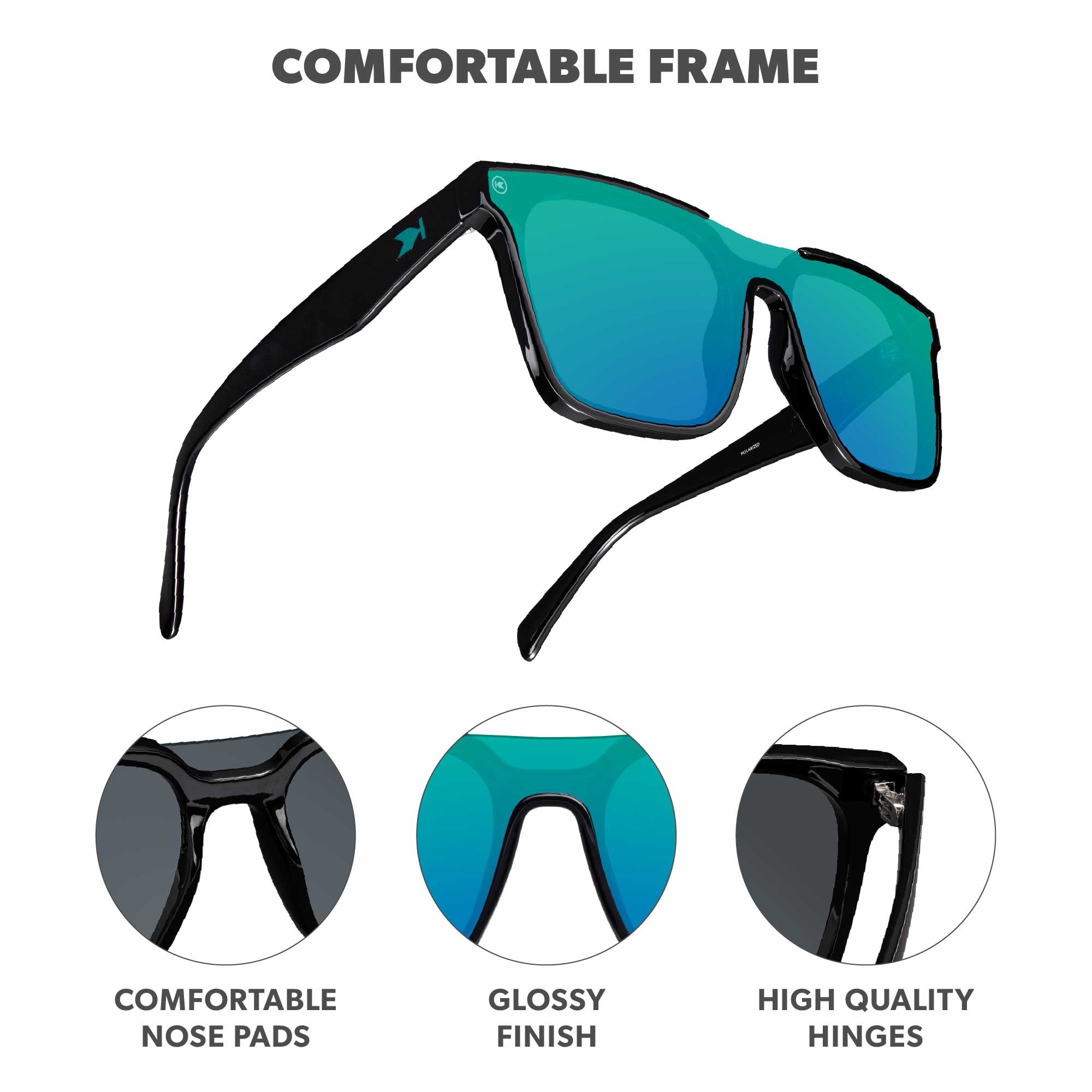 Afters Shield Polarized Sunglasses for Men & Women UV400 | Knockaround