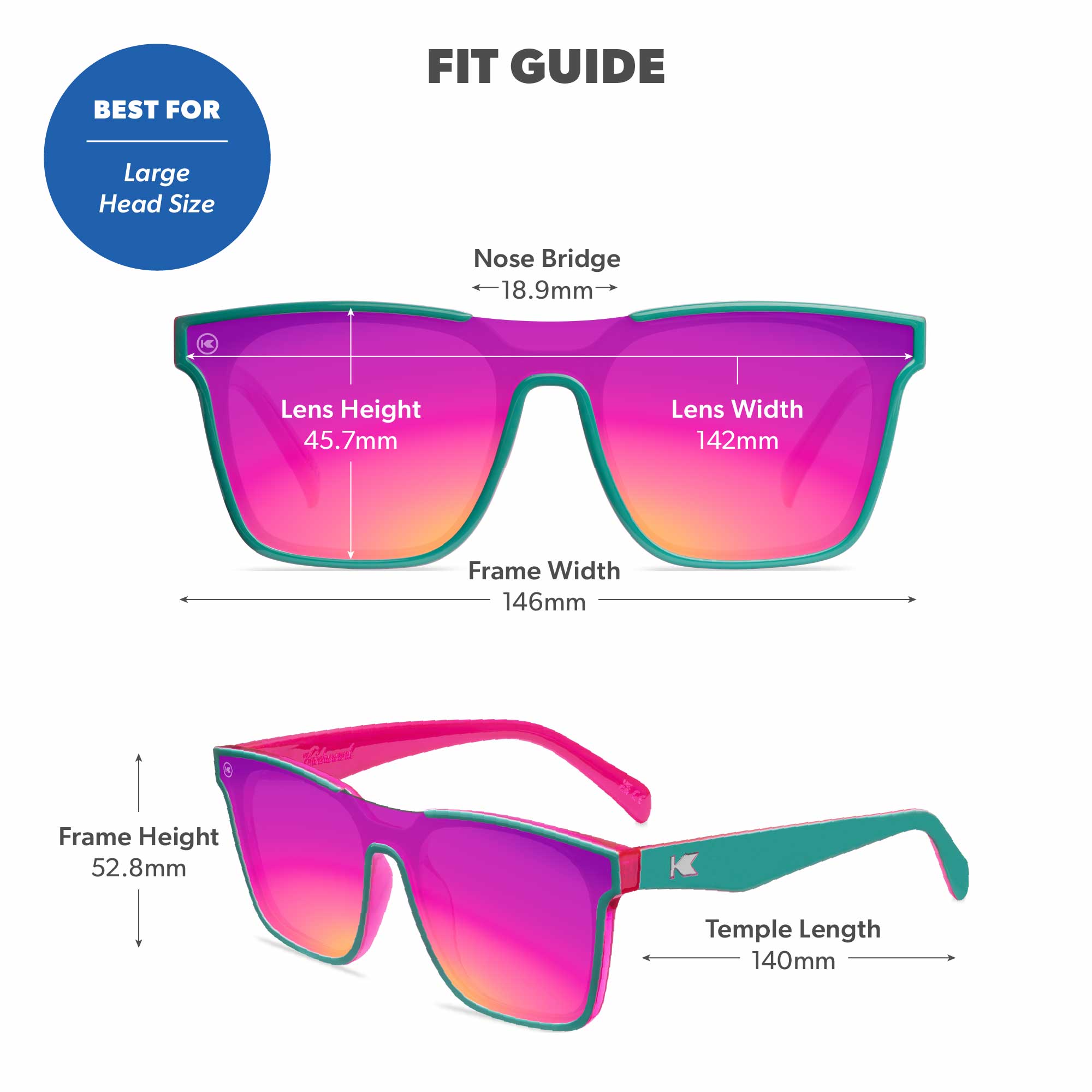 Miami Afters Sunglasses, Fit Guide