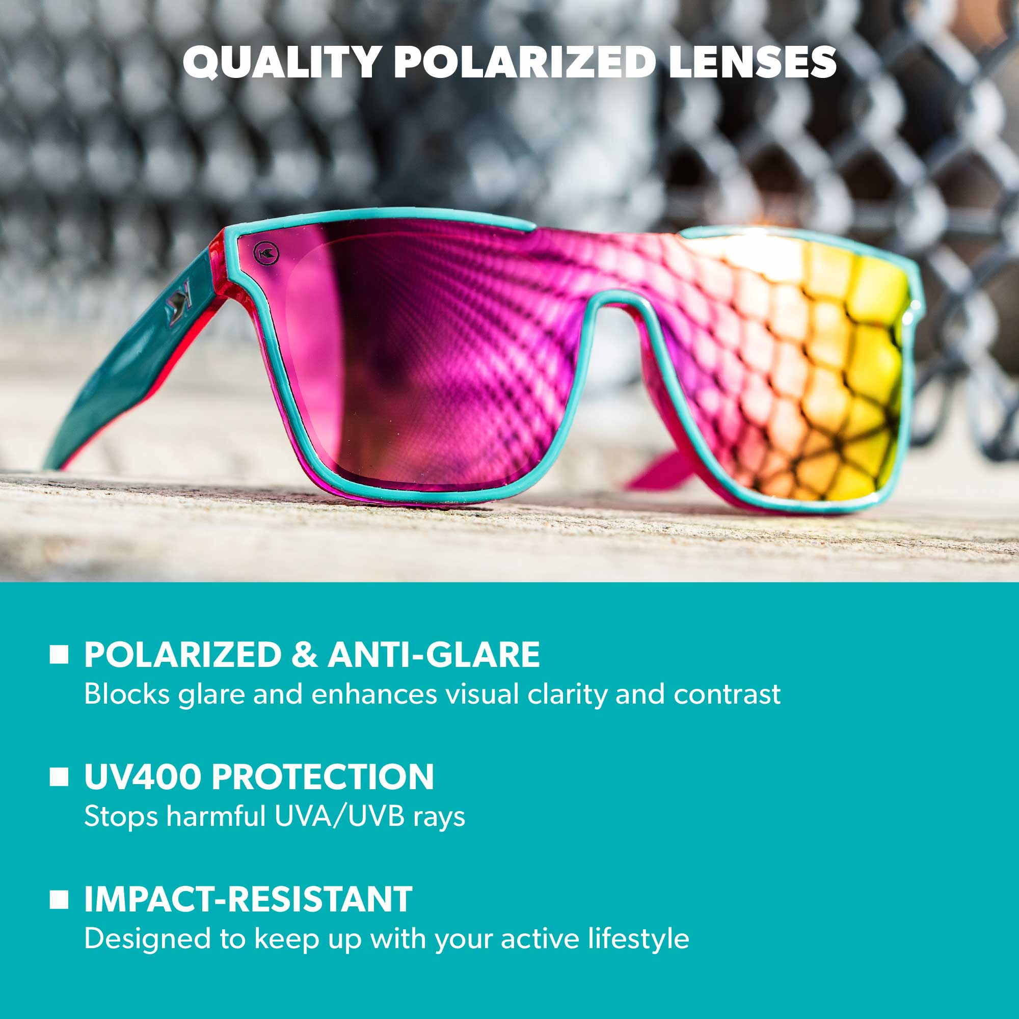 Miami Afters Sunglasses, Lens Features