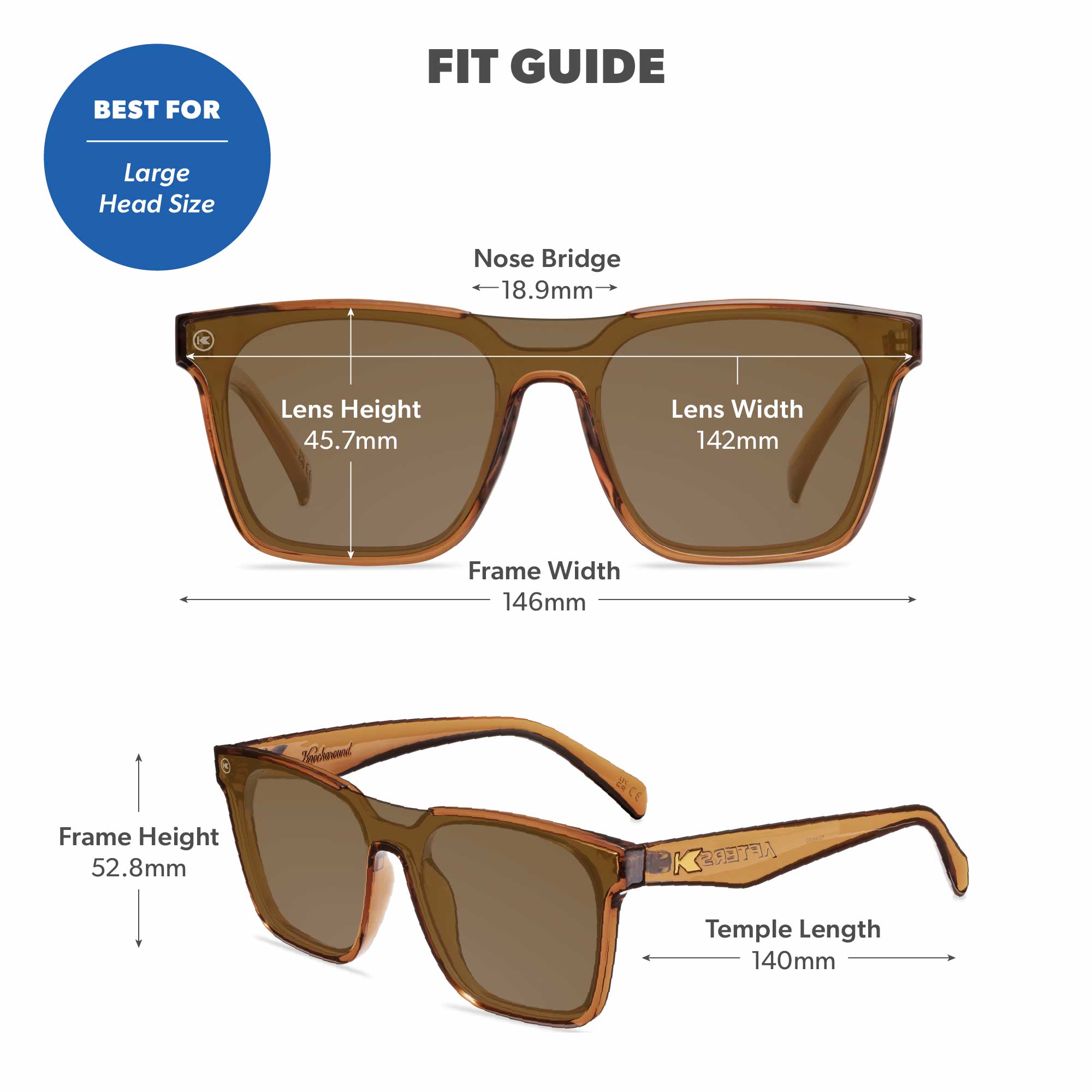 Rio Afters Sunglasses, Fit Guide
