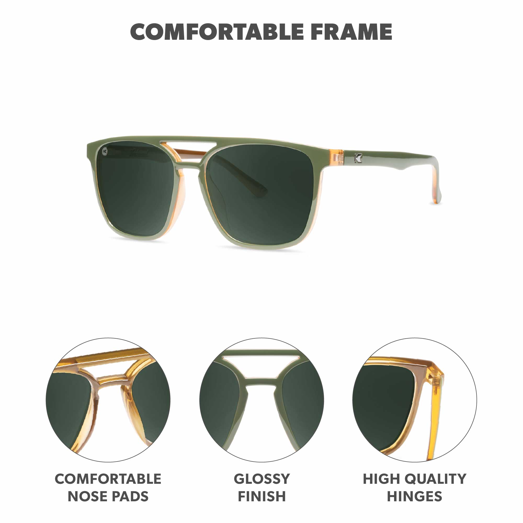 Brightsides Square Polarized Sunglasses UV400 | Knockaround Sunglasses