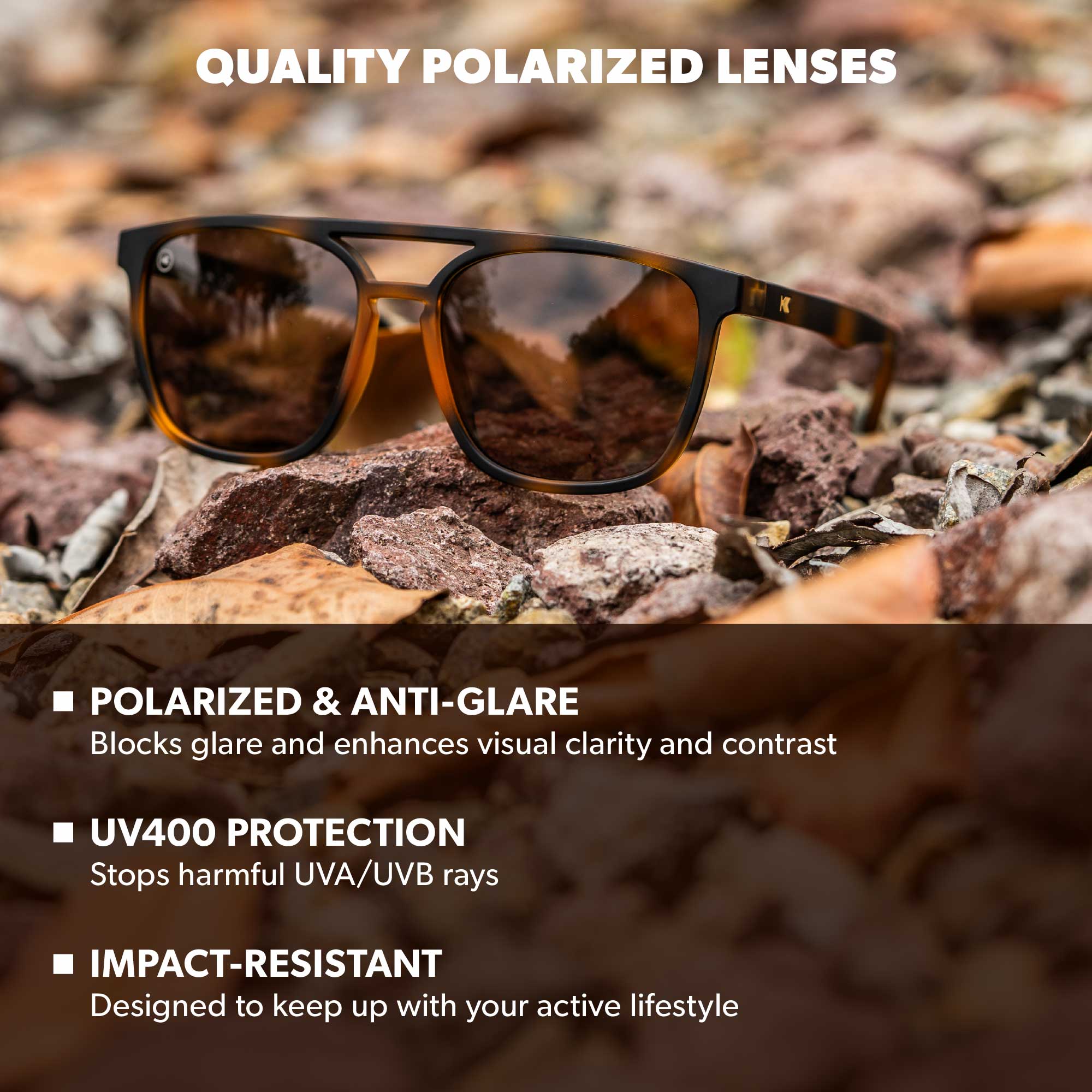 Brightsides Square Polarized Sunglasses UV400 | Knockaround Sunglasses