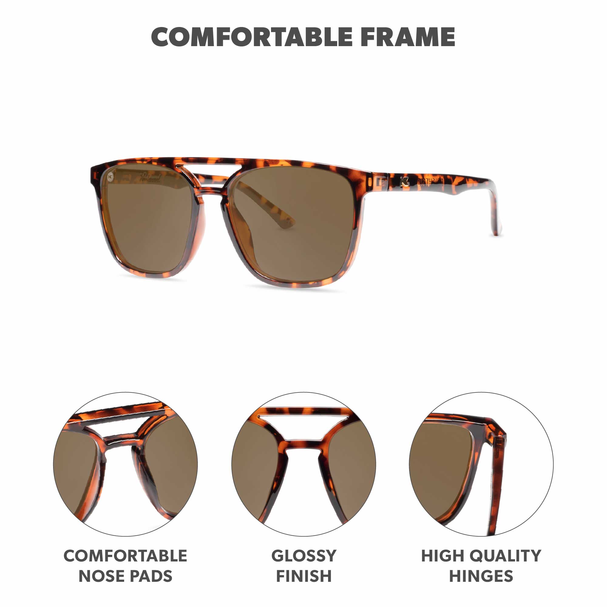 Brightsides Square Polarized Sunglasses UV400 | Knockaround Sunglasses