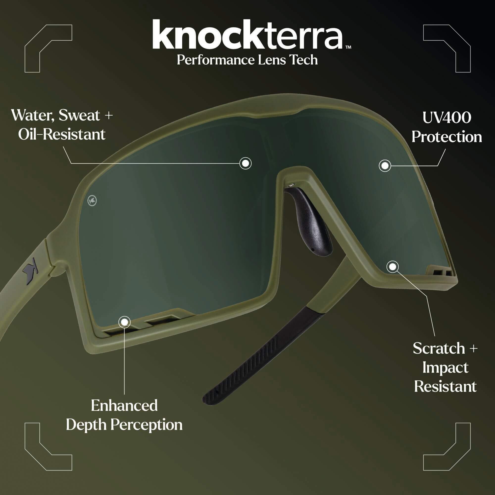 Full Focus Campeones Sunglasses, Knockterra Performance Lens Tech