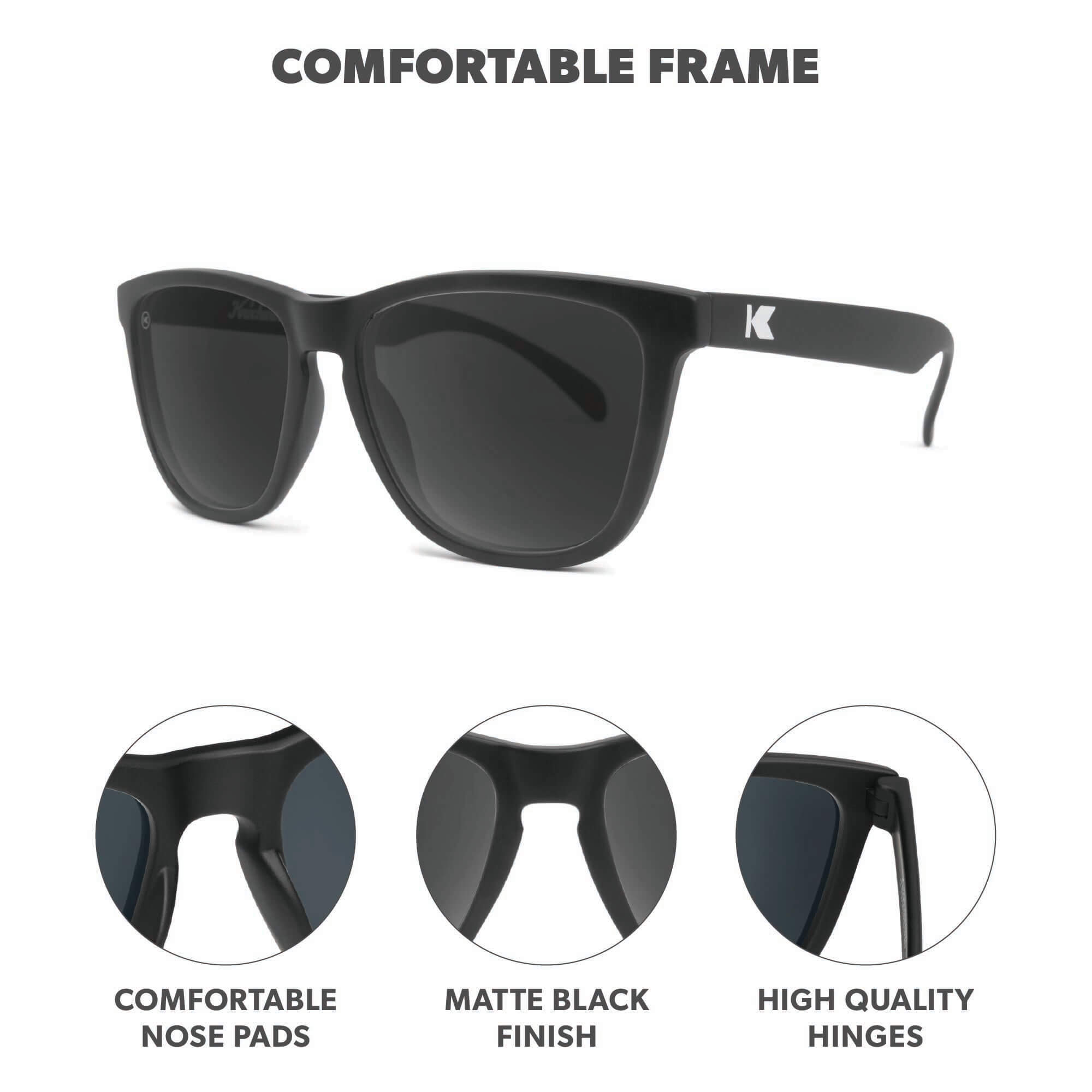 Black / Smoke Classics Sunglasses, Frame Features
