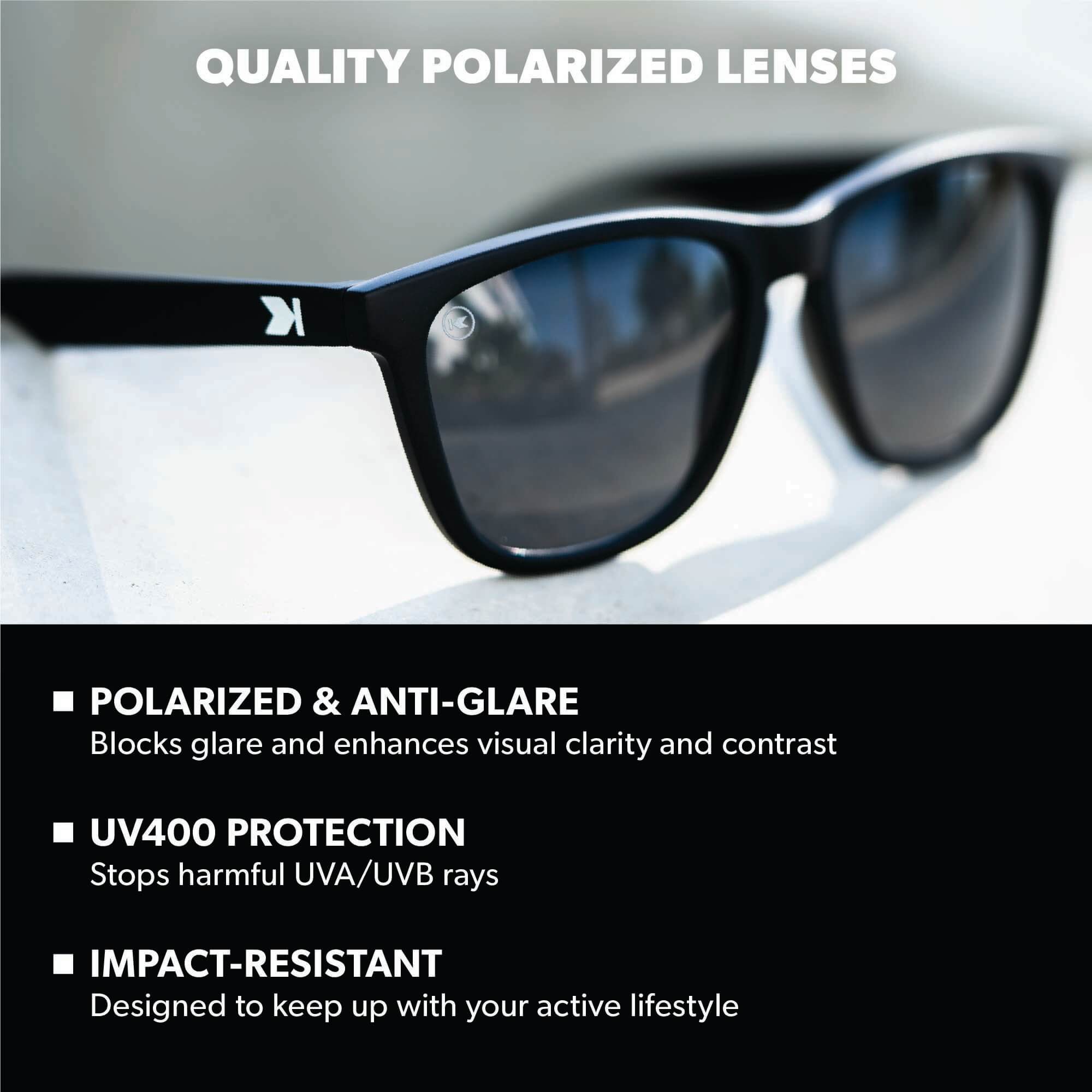 Black / Smoke Classics Sunglasses, Lens Features