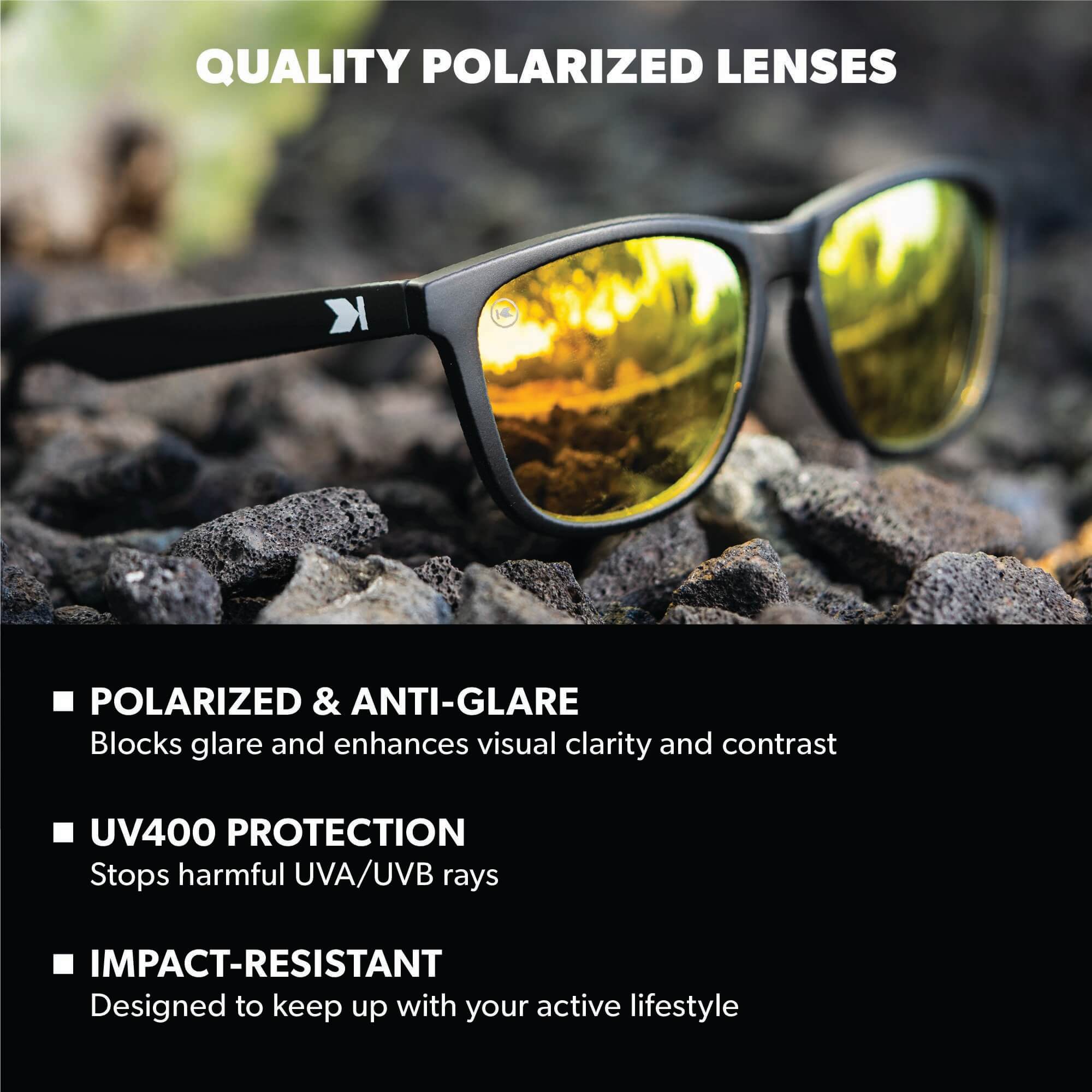 Black / Sunset Classics Sunglasses, Lens Features