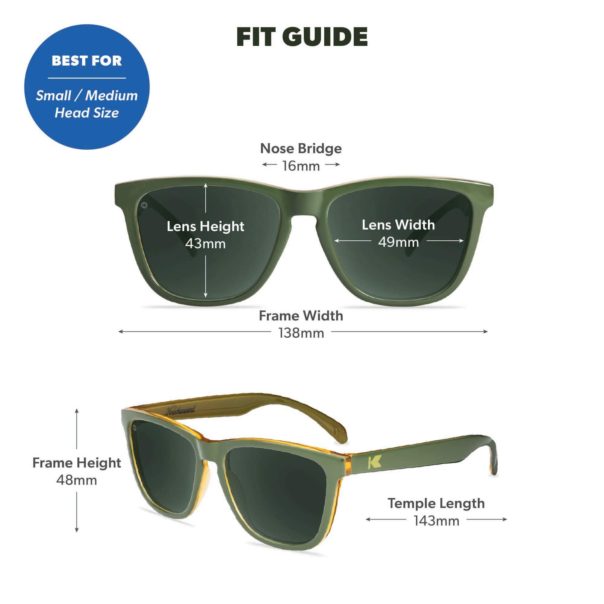Coyote Calls Classics Sunglasses, Fit Guide