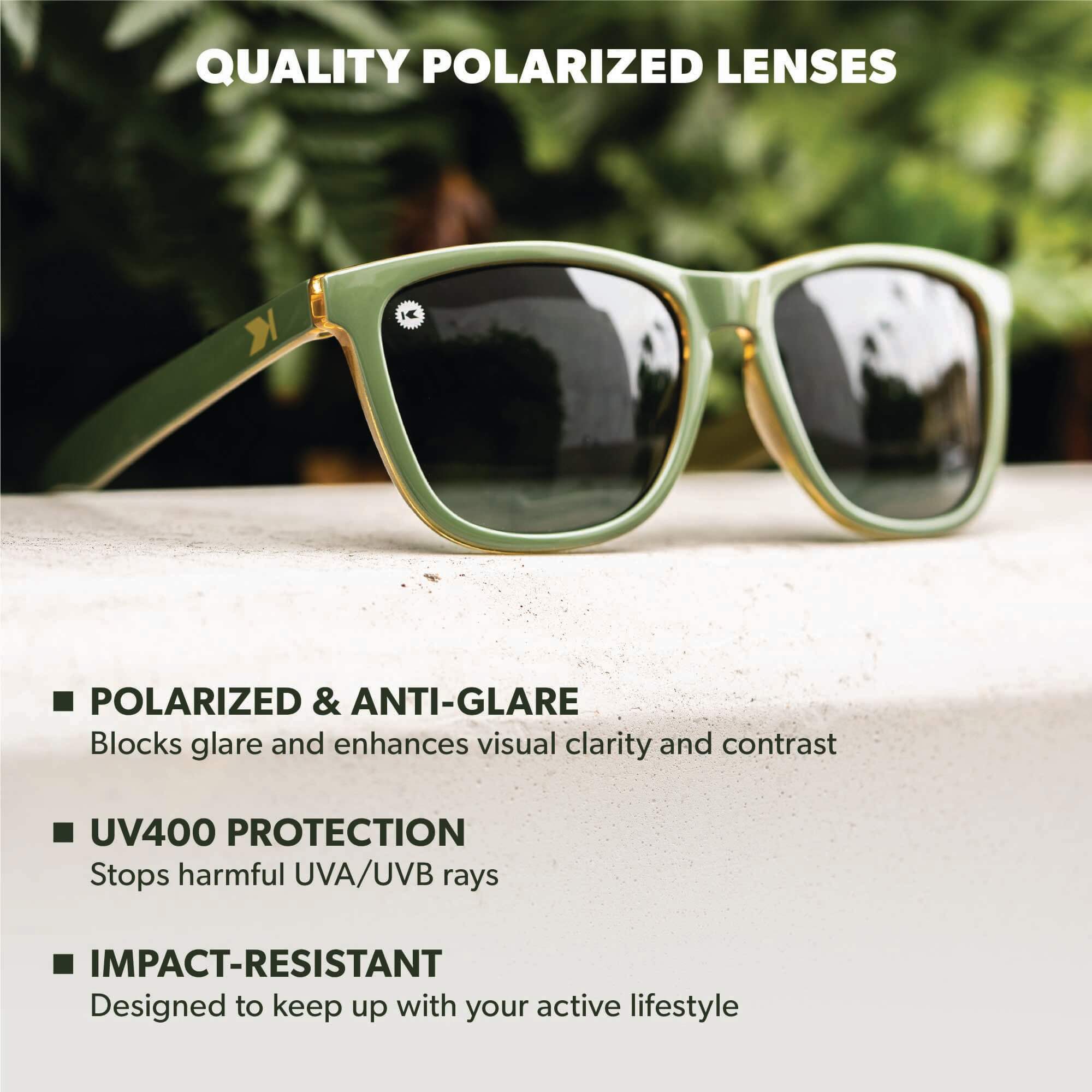 Coyote Calls Classics Sunglasses, Lens Features