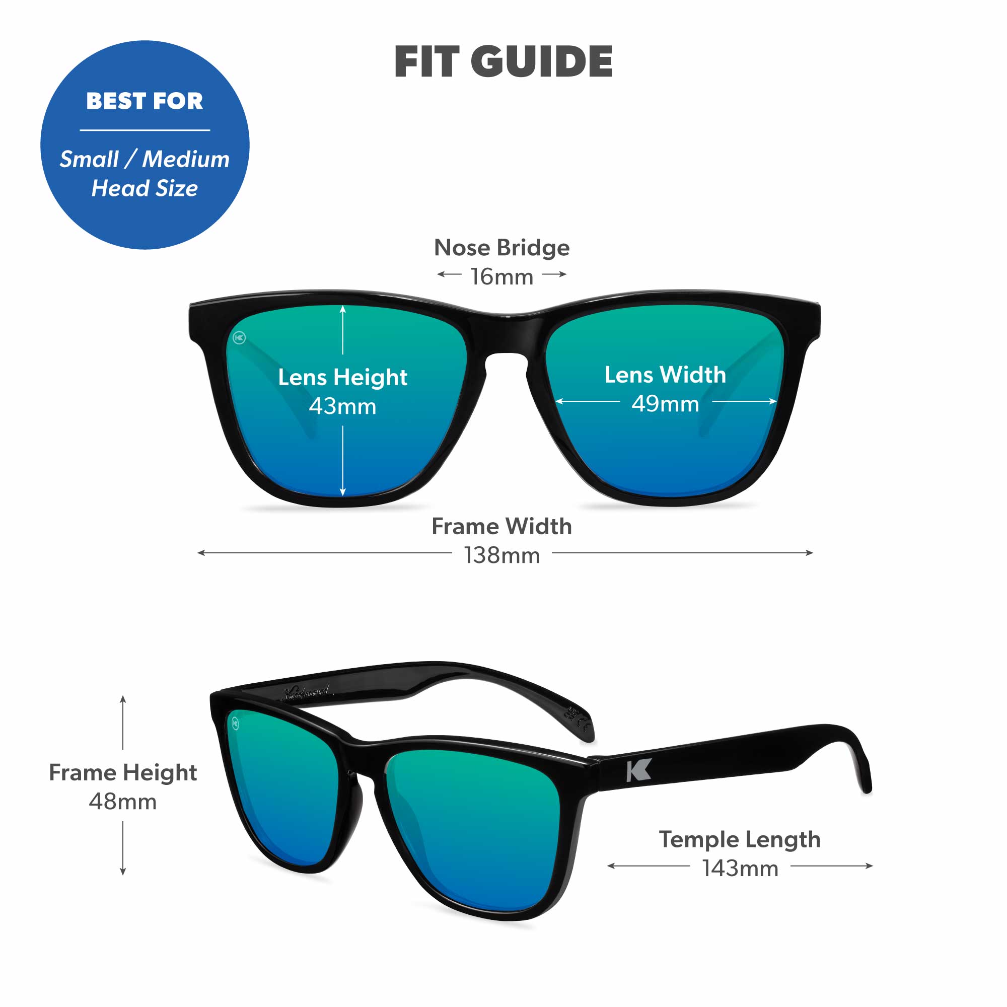 Ibiza Classics Sunglasses, Fit Guide